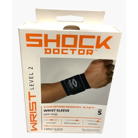 Shock Doctor Compression Knit Wrist Sleeve With Strap Size S - Picture 5 of 8